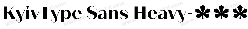 KyivType Sans Heavy字体转换